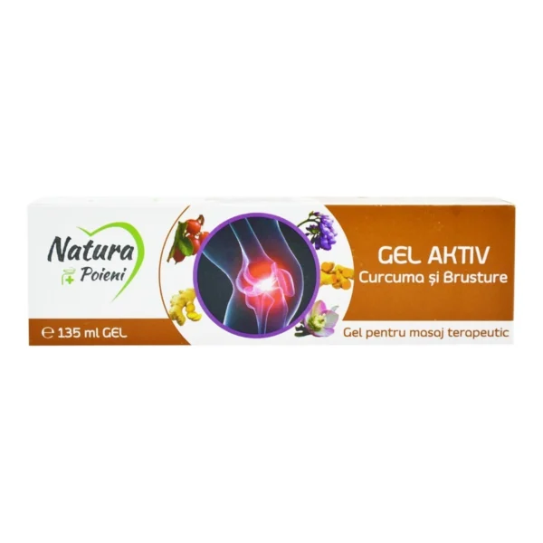 Gel Aktiv Curcuma si brusture, 135ml, Natura Plant