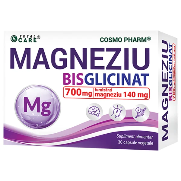 Magneziu Bisglicinat, 700mg, 30 capsule, Cosmo Pharm