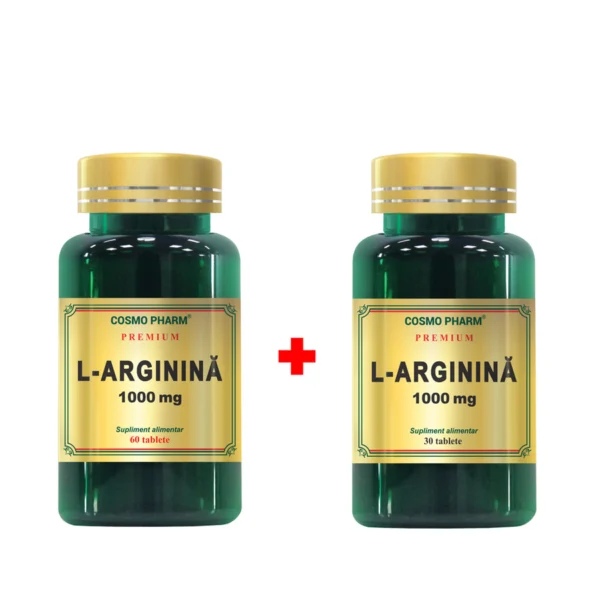 Pachet Premium L-Arginina 1000mg, 60 tablete+30 tablete, Cosmo Pharm