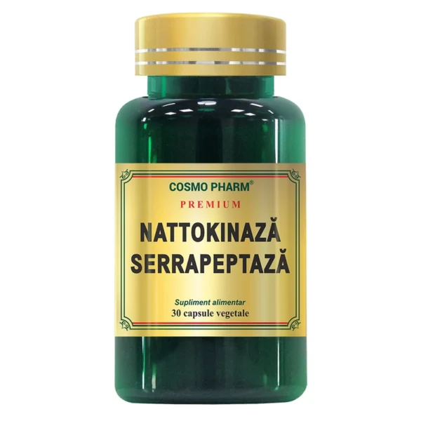 Premium Nattokinaza Serrapeptaza, 30 capsule vegetale, Cosmo Pharm
