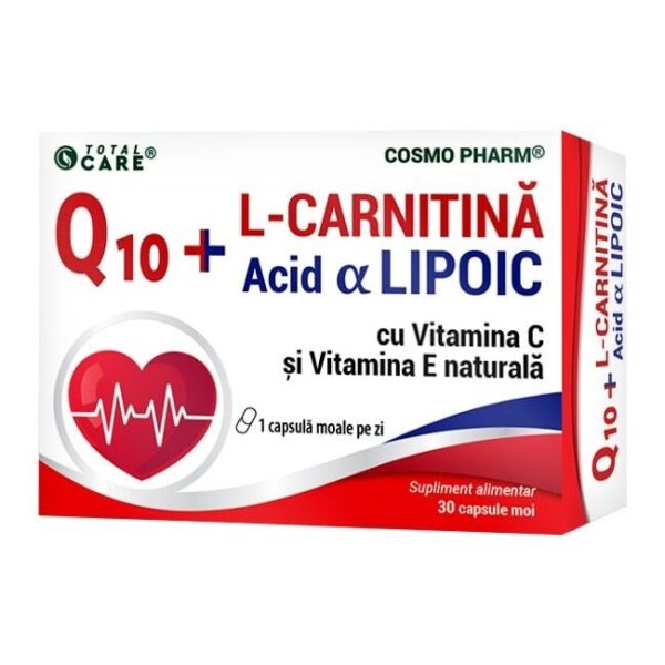 Coenzima Q10 + L-Carnitina + Acid alfa lipoic, 30 capsule, Cosmo Pharm