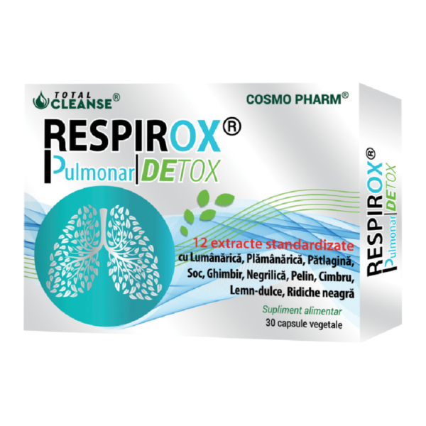 Respirox Pulmonar Detox Total Cleanse, 30 capsule, Cosmo Pharm