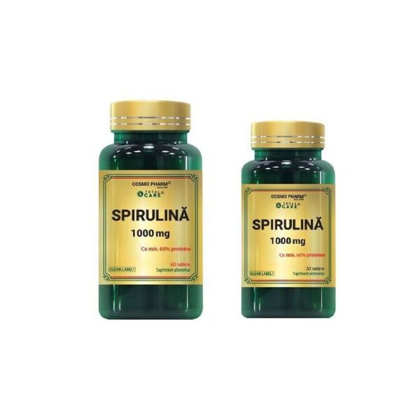 Pachet Spirulina 1000mg, 60+30 comprimate, Cosmo Pharm