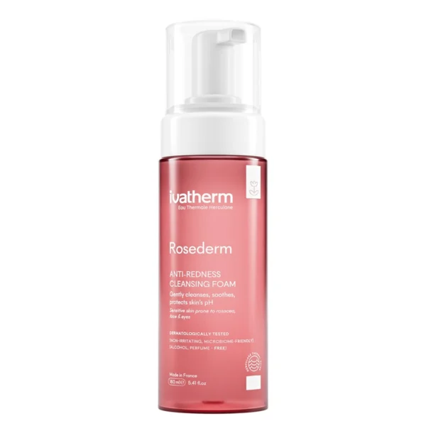 Spuma demachianta anti-roseata Rosederm, 160ml, Ivatherm